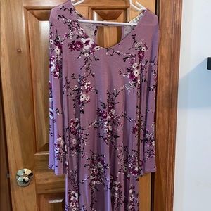 Purple floral all occasion dress
